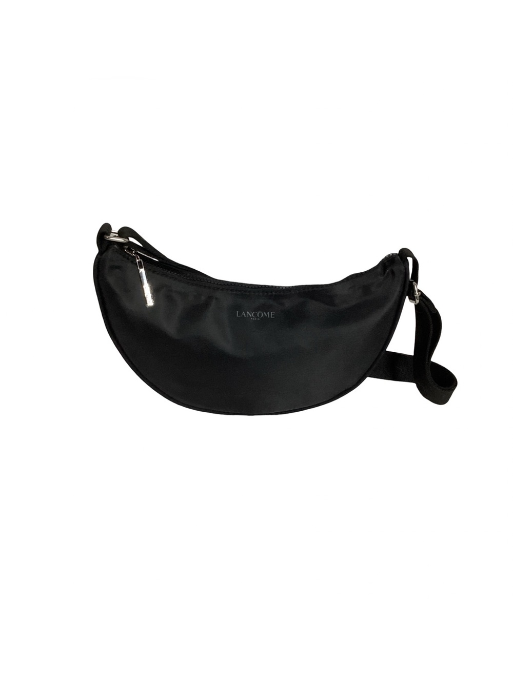 Lancôme Black Crescent Nylon Shoulder Bag NWOT